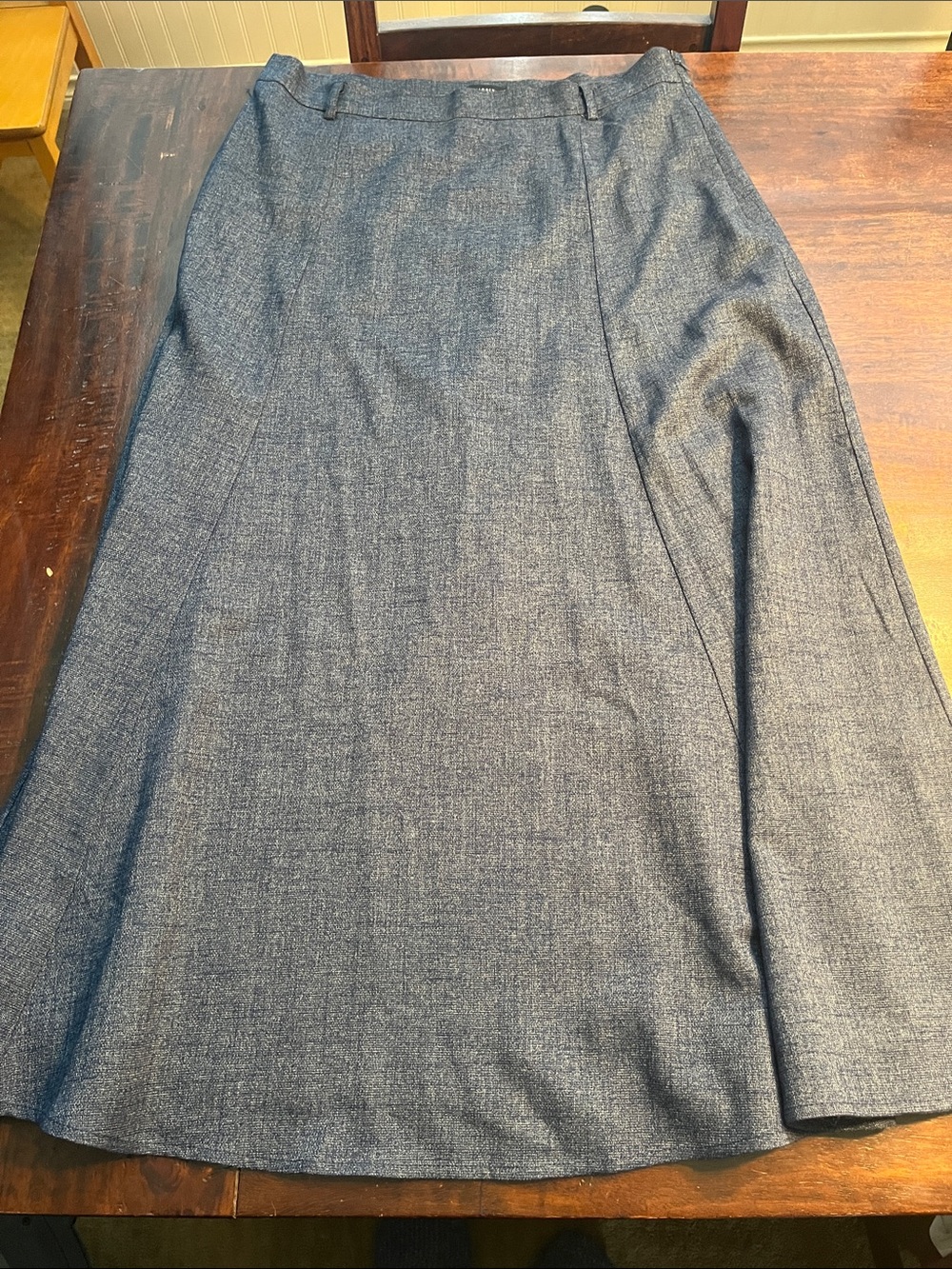 Halogen Blue-Gray A-Line Midi Skirt